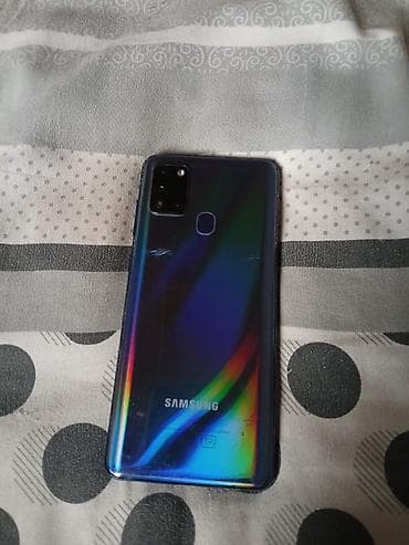 iphone 6 plus satilir: Samsung Galaxy A21S, rəng - Mavi, Barmaq izi — 1