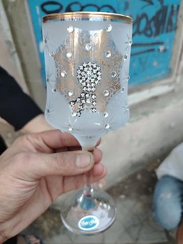 ritual samlar: Qədəhlər, rəng - Qızılı, Şüşə, 1 əd — 1