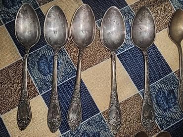 Məhsul: Kolleksiya üçün dekorativ qaşıq dəsti böyük qaşıqlar gümüşdür — 4