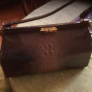 seleme pul verilir 2021: Сумка большая из крокодила/ аллигатора. Винтаж / антиквариат, в — 1