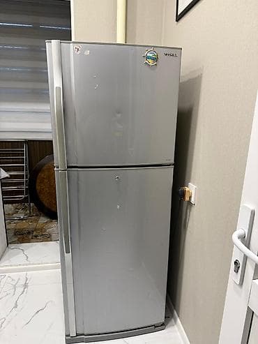 metbex terezi: İşlənmiş 2 qapılı Toshiba Soyuducu Satılır, rəng - Boz, Dolab içi — 1