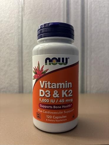 Məhsul: NOW Vitamin D3 & K2 əlavəsi - Tərkib: hər kapsulda