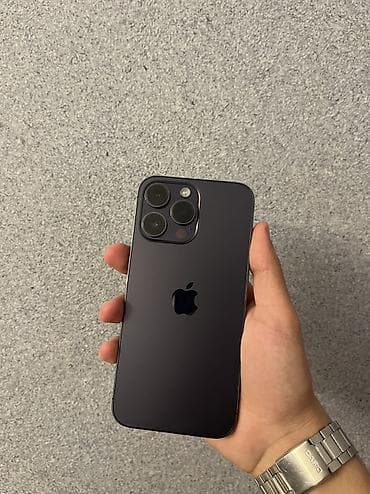 iphone 15 pro titanium: IPhone 14 Pro Max, 256 GB, Deep Purple, Simsiz şarj, Face ID, Sənədlərlə — 2