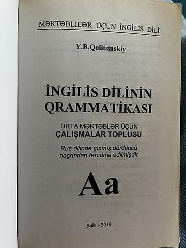 qolitsinskiy: Məhsul: “İngilis dilinin qrammatikası – Orta məktəblər üçün çalışmalar — 2
