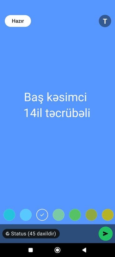 yuksek maasli muhafize işi: Tekstil, kəsimci — 1