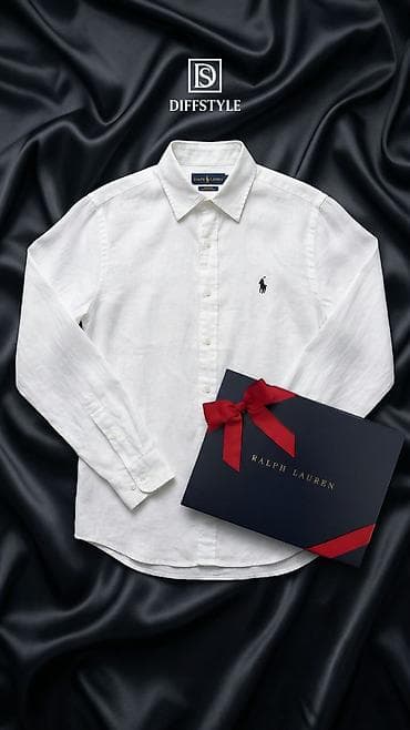 kətan köynək kişi: Ralph Lauren kişi köynəyi – klassik düyməli model - Brend: Ralph — 2