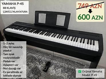 endirim kartı: Piano, Yamaha, Rəqəmsal, Yeni, Ünvandan götürmə, Ödənişli çatdırılma — 1