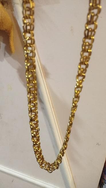 sepler: Qızılı rəngli zəncir boyunbağı - Material: metal ərintisi, parlaq — 2