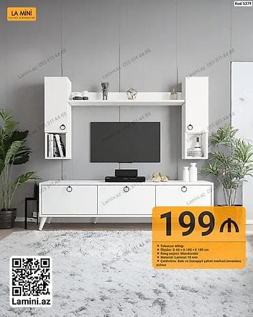 tibbi ref: TV altlığı dəstı – La Mini (Kod: 5379) - Ölçülər: Dərinlik 40 sm × — 1