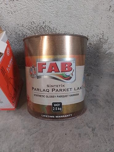ucuz parket: Sintetik Döşəmə və parket üçün lak, FAB, 2.5 l, rəng - Şəffaf, Qoruma — 1