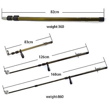 Teleskopik qarmaqlı balıq ovlama dəsti – elastik bantlı oxatma — 5
