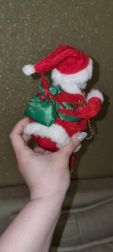 tava qazan: Yeni il bəzəyi – kəndirə dırmaşan Şaxta Baba oyuncağı - Asma dekor — 2