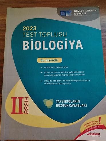 kurikulum test pdf: Məhsul: 2023 “Test Toplusu – Biologiya” (DİM), I hissə və II hissə — 2