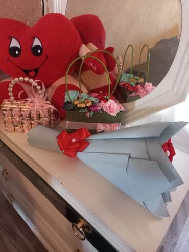 бусик на заказ: Bismillah isdenlen gül buketi Şokalad sebeti Şokalat sumkasi — 6