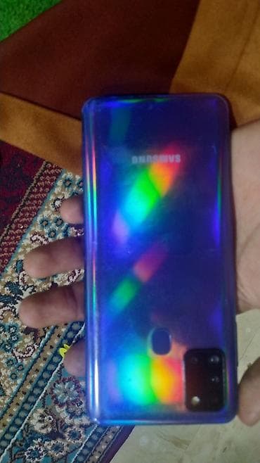 samsung tab a8 qiymeti: Samsung Galaxy A21S, 32 GB, rəng - Mavi, Barmaq izi — 1