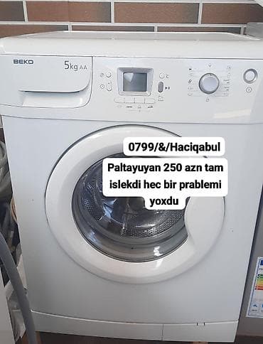 el blenderi: Paltaryuyan maşın Beko, 5 kq, Avtomat, Qurutmasız, Kredit yoxdur — 1