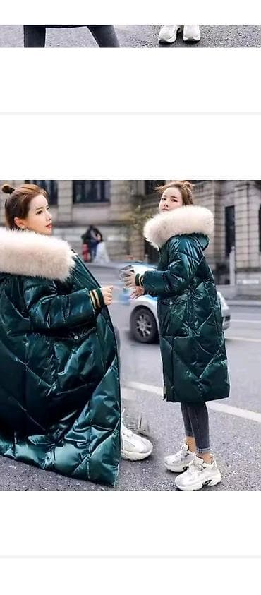 женские утепленные штаны: Qadınlar üçün qışlıq palto/parkalar - Model: Uzun, kapüşonlu, qalın — 2