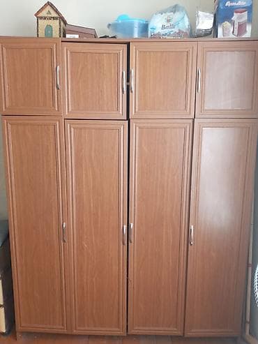дешевый шкаф купе: Mebel dolabı – ikili modul komplekti - Material: taxta teksturalı — 1
