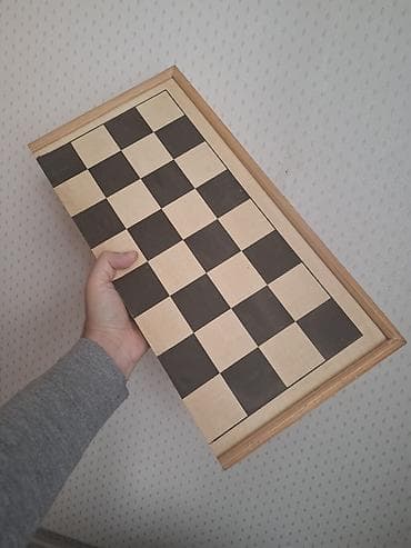 Велоаксессуары: Taxta şahmat-nərd dəsti - 2-si 1-də: xarici hissəsi şahmat taxtası — 1