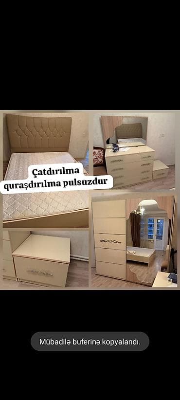 Yataq mebeli 600 manat.Catdirilma qurasdirilma pulsuz.1 islenib.Unvan — 1