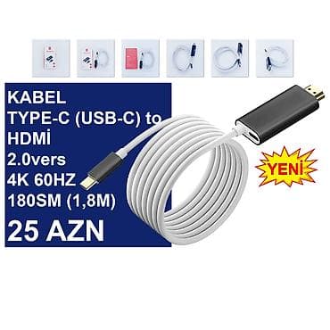dvi kabel: Type-C Kabellər ⭐Type-C (USB-C) to Display Port 1.2vers 1,8m 4K 60HZ – — 4