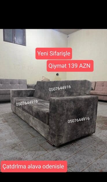 Ev üçün digər mebel: Divan, Yeni, Açılan, Bazalı, Parça, Pulsuz çatdırılma — 7