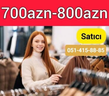 Inzibati heyət: Satış məsləhətçisi tələb olunur, Yalnız qadınlar üçün, 18-29 yaş, Təcrübəsiz, Aylıq ödəniş — 1