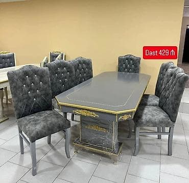 oturaca: Qonaq otağı üçün, Yeni, Açılmayan, Dördbucaq masa, 6 stul — 1