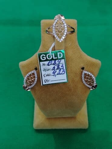 1 qram gümüşün qiyməti 2021: Dəstə daxildir: Üzük, Sarı qızıl, 583 Əyar — 6