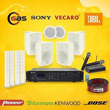 📢 Divar və tavan dinamikləri 🎛 Səsgücləndiricilər 🎤 Naqilsiz