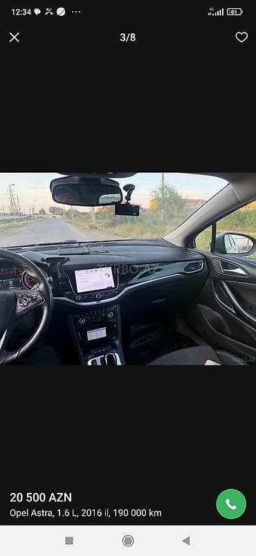 televizor pultlari: Opel Astra: 1.6 l | 2016 il Universal — 7