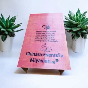 купить домик для кота: Taxta pişik evi – “Burada yerim rahatdır” yazılı - Material — 9