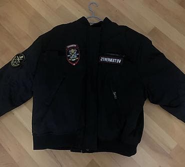 Kostyumlar: VETEMENTS temalı qara bomber gödəkçə size: M - Rəng: qara - Üslub — 1