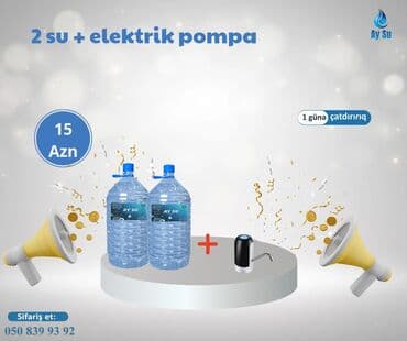 su tapancalari: Ay Su şirkətindən 19 litrlik su butulkası Təmiz və təbii suyun rahat — 2