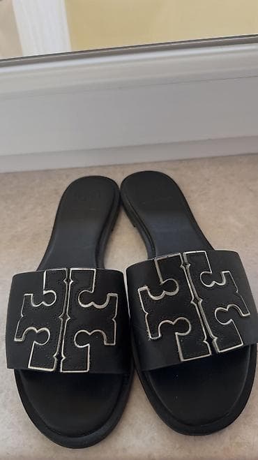 original swarovski: Tory Burch тапки 36 размер-23 см В идеальном состоянии. Натуральная — 1