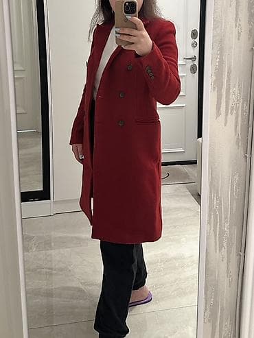 zara xs: Palto, Zara, XS, rəng - Qırmızı — 3