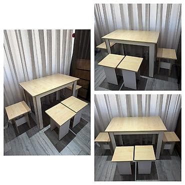 Mətbəx üçün, İşlənmiş, Kvadrat masa, 4 stul lalafo.az -da Mətbəx üçün, İşlənmiş, Kvadrat masa, 4 stul