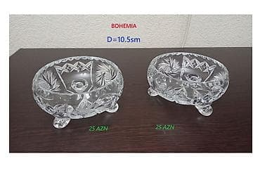 dibcek qablari: "BOHEMIA" Czechoslovakia istesali ve GDR istesali Xrustal Qiymetleri — 5