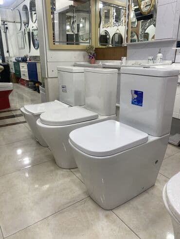 duş dəsti: Unitazlar 90 manatdan başdıyan qiymətlərlə ✅ unitazların materialı — 1