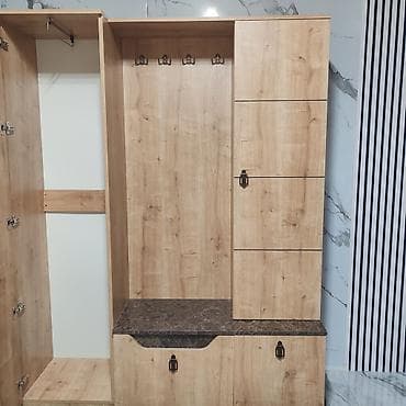 parca dolab: İşlənmiş, 2 qapılı, Güzgülü, Qəhvəyi, Digər material, Açılan, Düz dolab — 5