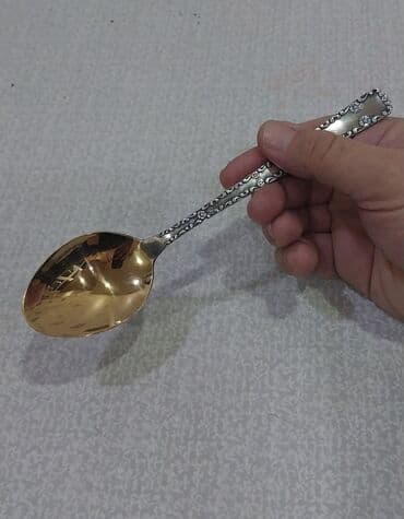 qaşıq dəsti: Sovetdən qalan təzə qaşıq dəsti satılır, yemək üçün böyük ölçülü qaşıq — 3