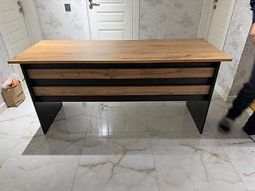 elcin: Ofis üçün L formalı iş masası - Dizayn: L şəklində quruluş — 3