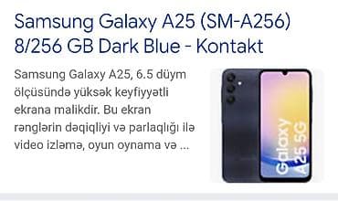 samsung galaxy s7 fe: Samsung Galaxy A25, 256 GB, rəng - Mavi, İki sim kartlı — 1