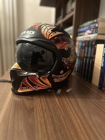 moto almaq: Axxis off-road/motokros kaskı Salam aleykum 280manata alınıb çənəsi — 4