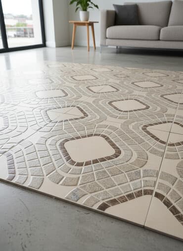 Dekorativ döşəmə/duvar plitəsi - Material: keramika - Forma/ölçü