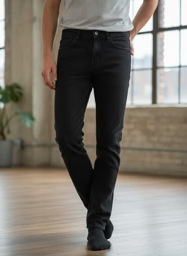 uşaqlar üçün dama dama ətəklər: Cins şalvar, Qız üçün, 10 - 12 yaş — 1