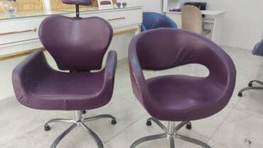 Bənövşəyi rəngdə salon kresloları - Model: kosmetologiya/gözəllik