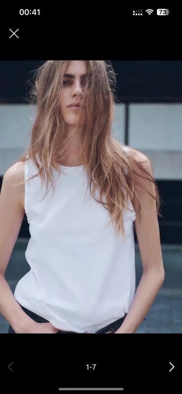 kişi üçün kətan mokasinlər: Zara süni incili mayka — 2