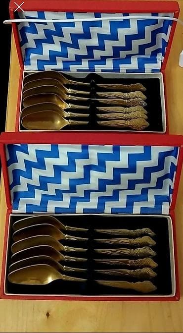 Столовые приборы: СССР.1957г. Москва.В.Д.Н.Х. (((12,ЕДЕД.))) (Не,мельхиор.) — 2