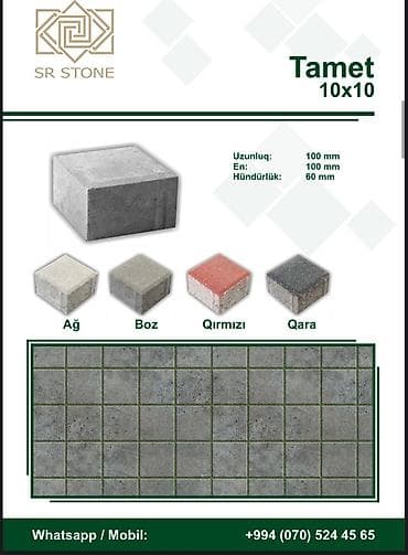 kafel dekor: 🔹 Tamet Daşları | Pres & Tökmə Tamet | Bakı və Rayonlar SR STONE — 10